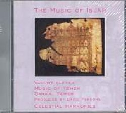 MUSIC OF ISLAM 11 :  MUSIC OF YEMEN  (CELESTIAL HARMONIES)

La cultura musicale yemenita  stata, fino a questo momento, scarsamente documentata. Con radici storiche molto profonde, la tradizione musicale dello Yemen  ricca di generi, repertori, modalit di interpretazione e strumenti, tutti estremamente affascinanti. La musica di questo paese della penisola arabica, non ha luoghi specifici ad essa dedicati, nel senso che non esistono sale per concerti. Gli spettacoli musicali hanno una funzione ben specifica: a Sana'a, capitale dello Yemen riunificato, ci sono due occasioni ad essa dedicate: il magyal, un pomeriggio di incontro sociale ed il samra, un intrattenimento serale. Registrato durante un moderno magyal a casa del famoso musicologo yemenita Dr. Nizar Ghanem, l'undicesimo volume della fortunata serie Music of Islam, Music of Yemen propone l'eccellente musica classica yemenita, capace di trasportare l'ascoltatore nelle seducenti atmosfere mediorientali.