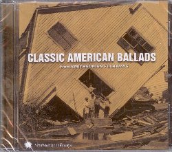 VARIOUS :  CLASSIC AMERICAN BALLADS  (SMITHSONIAN)

La ballata americana deriva da quella inglese ed � sempre stata una sorta di tela bianca capace di accogliere qualsiasi tipo di racconto, meglio se scandaloso e dai contorni disastrosi. Argomenti come Jesse James e Billy the Kid, relitti di treni ed uragani, il Titanic e Tom Dooley, litigi tra amanti ed avventure rocambolesche, erano sempre di moda e particolarmente godibili se serviti all'interno di una canzone. Classic American Ballads � un imperdibile album di 25 splendidi brani scovati nei preziosi archivi di Smithsonian Folkways. Pete Seeger, Hobart Smith, Lead Belly, John Jackson, Bruce Buckley, Joan O'Brian e molti altri grandi artisti raccontano le loro storie, offrendo all'ascoltatore 74 minuti di musica immortale. Arricchito da un libretto di 40 pagine ricco di interessanti informazioni e bellissime foto, Classic American Ballads � un documento sonoro che racconta un tassello importante della cultura musicale d'America.