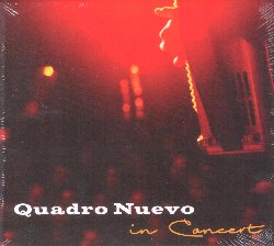 QUADRO NUEVO :  IN CONCERT  (FINE MUSIC)

Quartetto nato nel 1996, i Quadro Nuevo, ossia Mulo Francel, Andreas Hinterseher, D.D. Lowka ed Evelyn Huber,  una delle jazz band tedesche pi apprezzate a livello internazionale. In Concert, il loro primo album dal vivo,  una colorata miscela di affascinanti tradizioni musicali europee ed improvvisazione jazz, con sonorit che di volta in volta ricordano l'antico fascino italiano che profuma di caff fatto ancora con la moca, melodie che trasmettono la bellezza selvaggia del Portogallo, appassionati tango ed eleganti valse. Nonostante il grande successo riscosso dai loro album di studio, per i quali hanno ricevuto svariati premi come l'europeo Impala, i Quadro Nuevo, con oltre 2600 concerti alle spalle, si sentono a casa solo quando sono sul palco davanti al pubblico. In Concert propone 14 tra i brani pi amati dalla band, registrati nella Lustspielhaus di Monaco durante i quattro splendidi concerti che il quartetto ha tenuto tra la primavera e l'autunno del 2011.