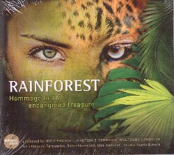 FRANZEL MULO / EISENREICH MARTINA / LOHMEIER WOLFGANG :  RAINFOREST - HOMMAGE TO AN ENDANGERED TREASURE  (FINE MUSIC)

Dopo A Portrait in Music degli Inka Moods, Rainforest - Hommage to an Endangered Treasure  il secondo volume della serie Schne Tne di casa Fine Music. Realizzato dal geniale leader della formazione Quadro Nuevo, Mulo Franzel, insieme alla violinista Martina Eisenreich ed al percussionista Wolfgang Lohmeier, la nuova pubblicazione di casa Fine Music  resa ancora pi preziosa dall'intervento di alcuni straordinari ospiti musicisti come Lisa Wahlandt, Ralph Stoevesandt, Evelyn Huber, DD Lowka ed altri ancora. Con suoni della natura e registrazioni sul campo, le foreste pluviali sud-americane, asiatiche ed africane sono state ritratte utilizzando materiale musicale appartenente a questi tre continenti, ma anche attraverso i personali interventi artistici dei vari musicisti. Con una strumentazione che comprende marimba, xilofono, clarinetti, tamburi di legno, violini, arpa e contrabbasso, Rainforest - Hommage to an Endangered Treasure  un ritratto toccante, appassionato e vibrante di una realt naturale purtroppo in grave pericolo di estinzione.