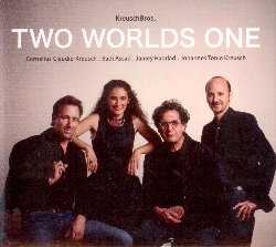 KREUSCH BROS. :  TWO WORLDS ONE  (FINE MUSIC)

Tutto  iniziato nel settembre del 2001: quattro musicisti stavano suonando a New York quando a citt  stata sconvolta dallattentato delle Torri Gemelle. I fratelli Cornelius Claudio e Johannes Tonio Kreusch ed i loro colleghi Badi Assad e Jamey Haddad non hanno mai dimenticato quel giorno e, nonostante vivano ormai in continenti diversi, si sono riuniti dopo molti anni per creare un album che ricordasse al mondo che  meglio guardare le cose che uniscono le persone e nonch quelle che dividono. Two Worlds One  un album che unisce jazz e world music, in cui ciascun musicista offre il suo personale apporto artistico per dare vita ad un paesaggio sonoro armonioso fatto di tante contaminazioni e suggestioni. Sempre alla ricerca di qualcosa di nuovo, Cornelius Claudio Kreusch (pianoforte, rhodes, polaris), Johannes Tonio Kreusch (chitarra elettrica e acustica), Badi Assad (voce) e Jamey Haddad (percussioni) offrono una colonna sonora variopinta e sempre capace di stupire il cui scopo primario  di ricordare allascoltatore che la vera bellezza  la diversit.