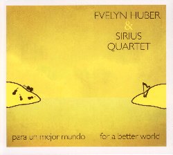 HUBER EVELYN & SIRIUS QUARTET :  PARA UN MEJOR MUNDO - FOR A BETTER WORLD  (FINE MUSIC)

Un'immagine vale pi di mille parole come si pu intuire guardando la copertina del nuovo album dell'arpista Evelyn Huber con il Sirius Quartett di Gregor Huebner, Para un Mejor Mundo - For a Better World, disegnata dal bassista dei Quadro Nuevo Didi Lowka. Ci sono due promontori che affiorano, a sinistra e a destra, dall'acqua stilizzata e su uno di essi ci sono i quattro strumenti del quartetto d'archi, mentre sull'altro l'arpa di Evelyn Huber. Quando si apre il digipack, gli strumenti fluttuano da un lato all'altro sotto il chiaro di luna a significare che quella distanza che separa i diversi strumenti come pure mondi vecchi e nuovi, musica classica, jazz e world music, pu essere annullata. Parallelamente agli studi classici presso l'accademia musicale di Monaco di Baviera, Evelyn Huber ha frequentato un workshop di jazz negli Usa ed ha iniziato a suonare con diverse band tra cui spicca Quadro Nuevo, la formazione del sassofonista Mulo Francel che si  guadagnata un posto di rilievo nel panorama world-jazz europeo. Mai stanca di imparare, Huber, che ha vinto per ben due volte il prestigioso premio Echo, ha deciso di prendere lezione di composizione: il suo amico compositore e musicologo Enjott Schneider le ha consigliato un insegnante proveniente dal campo del jazz che aveva appena ottenuto una cattedra a Monaco, ovvero Gregor Huebner. Pianista e violinista di successo, Huebner vive da circa vent'anni a New York e nel corso della sua carriera ha fatto parte di molte band, ha collaborato con il pianista Richie Beirach ed ha creato diverse formazioni tra cui il Sirius Quartet. Artista dal grande talento compositivo, Huebner unisce improvvisazione, sperimentazione, contrappunto tradizionale, strutture pop ed innovative pratiche di performance post-tonali. Non sorprendentemente, sin dalle prime lezioni, i due artisti hanno subito maturato il desiderio di un progetto comune. Il Sirius Quartet, composto da Fung Chern Hwei e Gregor Huebner al violino, Ron Lawrence alla viola e Jeremy Harman al violoncello  sembrato il mezzo perfetto per questa nuova avventura. Cos  nato Para un Mejor Mundo - For a Better World. Ogni musicista ha scelto dei brani per la tracklist, pezzi che dovevano rappresentare una sfida ambiziosa per questo line-up. Harman ad esempio ha scelto la sua splendida composizione Currents con echi di musica medievale e schemi che ricordano Philip Glass. Evelyn Huber ha scelto la sua composizione dal gusto orientale Nilade, scritta due anni prima durante una visita in Egitto con i Quadro Nuevo, la malinconica Adventure di Mulo Francel e la minimalista Evelyn's Song che il pianista Chris Gall ha scritto per lei. Naturalmente non poteva mancare Oblivion di Astor Piazzolla nella versione del quintetto a cui si aggiunge Impressiones Intimas di Federico Mompou, scelta da Gregor Huebner che ha anche composto la traccia da cui prende il titolo l'intero album. L'impressione generale  quella di un magico ed abbagliante caleidoscopio di possibilit musicali come solo lo straordinario incontro di un quartetto d'archi con un'arpa pu offrire. Tracce delicatamente elaborate, ipnotici dialoghi spontanei tra gli strumenti, impressioni elegiache e ritmi dinamici: Para un Mejor Mundo - For a Better World  un universo sonoro innovativo ed il nuovo ha spesso quello che serve per rendere il mondo un po' migliore. Il disco  disponibile anche su vinile.