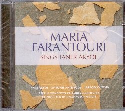 FARANTOURI MARIA :  MARIA FARANTOURI SINGS TANER AKYOL  (ENJA)

mid-price - Maria Farantouri (nata nel 1947) � spesso associata a Mikis Theodorakis poich� ha interpretato le parti da solista femminile in molte delle sue composizioni (Theodorakis la chiamava 'la mia sacerdotessa'). Ha raggiunto la fama internazionale negli anni '70 e '80 soprattutto interpretando il Canto General di Pablo Neruda. Negli anni '90 si � invece concentrata di pi� sui suoi progetti solisti. Maria Farantouri, considerata 'la pi� grande voce della Grecia', � una artista che ha dominato la scena musicale greca, una diva indiscussa che si muove con facilit� fra tradizione, musica classica e pop. La sua voce � sempre al confine tra una impostazione leggera e una voce di formazione classica. Ha lavorato sul palco e in studio con John Williams, Leo Brower, Vangelis, Lucio Dalla, Zubin Mehta e molti altri. Nel 1995 ha festeggiato il suo ritorno internazionale con concerti in Europa, Stati Uniti, Canada e Australia. Nel luglio 2009 ha tenuto insieme a Milva e Petros Pandisin un concerto a Monaco di Baviera per celebrare il 75� compleanno di Theodorakis - un grande evento acclamato dalla stampa e dal pubblico entusiasta. Il suo nuovo lavoro, Maria Farantouri sings Taner Akyol, � la continuazione del suo lungo impegno politico per la libert� e la democrazia e si schiera apertamente contro il nazionalismo greco che si oppone all'amicizia con il popolo turco. In questo progetto Maria Farantouri canta versioni greche di antiche poesie anatoliche; canta anche un pezzo in Zaza che � una lingua antica anatolica anche considerata un dialetto curdo e che recentemente � stato inserita dall'Unesco tra le lingue in pericolo di estinzione. Taner Akyol nato nel 1977 a Bursa (Turchia) ha iniziato in et� precoce lo studio di diversi strumenti musicali: baglama (saz), pianoforte e violino. A 19 anni si � trasferito a Berlino dove ha studiato composizione con il Prof. Kyburz (Hanns Eisler Musikhochschule) e ha conseguito la laurea nel 2003 con il Prof. Zimmermann. Ha fondato la Ensemble Cornucopia e ha istituito il 'ta Atelier' di Berlino. Nel 2007 casa Enja Records ha pubblicato il suo primo album Birds of Passage. Akyol ha anche composto la musica per l'audiolibro di Orhan Pamuk Red is my Name e ha vinto numerosi premi come solista di baglama e compositore di musica da camera (Musica Vitale, Hanns Eisler Award).