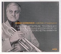 GOYKOVICH DUSKO :  SKETCHES OF YUGOSLAVIA  (ENJA)

Trombettista, compositore ed arrangiatore serbo, Dusko Goykovich ha collaborato con un numero incredibile di artisti tra cui alcuni veri giganti del jazz come Benny Bailey, Chet Baker, Kenny Barron, Gary Burton, Kenny Clarke, Miles Davis, Maynard Ferguson, Tommy Flanagan, Stan Getz, Dizzy Gillespie, Dexter Gordon, Johnny Griffin, Slide Hampton, Woody Herman, Thad Jones, Lee Konitz, Gerry Mulligan, Oscar Pettiford, Sonny Rollins, Clark Terry e Mal Waldron. Goykovich ha accumulato negli anni una preziosa esperienza artistica cosmopolita iniziata a Belgrado, citt dove ha studiato per poi recarsi in Germania dove si  unito alle band di Max Greger e Kurt Edelhagen e pi avanti negli Stati Uniti per prendere parte al Newport Festival e studiare a Boston. E' stata dunque la musica a fargli superare i confini facendolo diventare una delle figure pi significative del jazz europeo mainstream che si  opposta all'avanguardia contemporanea con il potere della melodia e l'idea di lasciare scivolare le radici regionali nella grande forma. Quando, tra il 1973 ed il 1974 venne data al musicista la possibilit di registrare con la sua band di spicco e le sezioni di ottoni e fiati della NDR Hannover Radio Orchestra, Goykovich ha proposto la splendida Balkan Jazz Suite. Per l'occasione ha chiamato come arrangiatore un suo vecchio compagno dei tardi anni '50, Hans Hammerschmidt, eccellente artista che aveva studiato con Eddie Sauter e che si guadagnava da vivere scrivendo musica per cinema e come supervisore artistico dei progetti dell'attrice Hildegard Knef. La Suite in otto movimenti  caratterizzata da colori armonici e linee melodiche appartenenti a motivi folkloristici della musica balcanica. Alla base del progetto c'era la volont di unire elementi e suggestioni sonore comuni alle tradizioni musicali di queste regioni. Con Dusko Goykovich (tromba, flicorno) affiancato da Fritz Pauer (pianoforte), Peter Trunk (basso), Tony Inzalaco (batteria) e la straordinaria partecipazione delle sezioni di ottoni e fiati della NDR Radio Orchestra, il line-up di Sketches of Yugoslavia  davvero strabiliante. I primi sei movimenti dell'album sono stati registrati nel 1973, mentre gli ultimi due nel 1974. Sketches of Yugoslavia  una gemma preziosa rinvenuta negli archivi della Norddeutscher Rundfunk di Hannover, un disco registrato in un periodo in cui le radio potevano ancora permettersi il lusso di realizzare delle proprie produzioni.