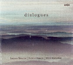 BONDINI LUCIANO / MARIOTTINI MIRCO / MAURIZI STEFANO :  DIALOGUES  (ENJA)

Luciano Biondini, classe 1971, ha iniziato a studiare la fisarmonica a soli 10 anni e nel corso della sua vita ha ricevuto molti riconoscimenti tra cui il Premio Internazionale di Castelfidardo ed il Premio Luciano Fancelli. Quando Biondini ha capito che la fisarmonica  uno strumento molto raro nella musica classica si  rivolto al maestro di oud e compositore Rabih Abou-Khalil ed oggi sono 20 anni che suona nella sua orchestra. Nel 1994 l'interesse di Biondini si  spostato verso il jazz e questo lo ha portato nel tempo a collaborare con artisti come Dave Bargeron, Tony Scott, Lucas Niggli, Enrico Rava, Roberto Ottaviano, Javier Girotto e Rita Marcotulli. Per il suo nuovo progetto intitolato Dialogues, il fisarmonicista perugino ha voluto al suo fianco due eccellenti artisti italiani che sono Mirco Mariottini (clarinetto basso) e Stefano Maurizi (pianoforte). Il trio sviluppa la musica di Luciano Biondini in una sorta di avanguardia delicatamente emotiva.