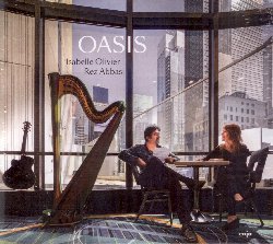 OLIVIER ISABELLE / ABBASI REZ :  OASIS  (ENJA)

Oasis, il nuovo album del pluripremiato chitarrista Rez Abbasi e dell'accattivante arpista francese Isabelle Olivier, mette insieme le sonorit dell'arpa e quelle della chitarra, offrendo al pubblico soluzioni uniche in termini di armonia, ritmo e trama. Insieme ai due eccellenti musicisti si esibiscono i talentuosi percussionisti Prabhu Edouard alla tabla e David Paycha alla batteria. Le trame che il quartetto intesse sono splendide nella loro perfezione e, unite all'abilit compositiva di entrambi i leader, si trasformano in un santuario sonoro di rara bellezza ed audacia. Il disco si apre con lo splendido arrangiamento di Rez Abbasi del noto brano di Richard Rodgers My Favorite Things per proporre pi avanti Timeline di Isabelle Olivier che, con le sue qualit cinematografiche si apre all'elettronica, mentre Stepping Stone di Abbasi rispecchia armoniosamente l'influenza classica. In Oasis, acronimo di Olivier Abbasi Sound in Sound, la musica s'innalza con un groove straordinariamente propulsivo e melodie sinuose che seguono contorni esotici e sorprendenti. Come solisti, ogni membro del quartetto mostra il suo virtuosismo, ma senza mai invadere la musica. Le improvvisazioni collettive regalano momenti assolutamente mozzafiato. Come gruppo concettuale, Abbasi e Olivier sono stati capaci di fondere le loro sfere compositive per creare un percorso musicale variegato ed unico nel suo genere.