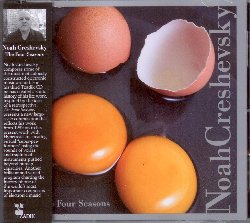 CRESHEVSKY NOAH :  THE FOUR SEASONS  (TZADIK)

Composer Series (file under avantgarde/electronic) - Sherman Friedland, Al Margolis, Alex Kontorovich, Audrey Betsy Welber, Teodross Avery, Ben Holmes, Susan Watts, Monique Buzzart, Ray Marchica, Gregg Mervine, Adrian Banner, Tomomi Adachi, Jeremiah Cawley, Amy Denio, Beth Griffith, Kathy Hanson, Chris Mann, Maria Mannisto, Gary Heidt, Rodney Jones, Marco Oppedisano, Rich Gross, Mari Kimura, Amy Zakar, Orin Buck, Lonnie Plaxico, Heather Chriscaden Versace. Responsabile della creazione della musica elettronica pi meticolosamente costruita che sia in circolazione, per il suo terzo lavoro per la new-yorkese Tzadik Noah Creshevsky mette in scena una storia sonora della sua opera musicale, ispirato dall'idea di una retrospettiva. The Four Seasons presenta una composizione di largo respiro che riflette il suo lavoro creativo dal 1992 all'iperrealismo dei nostri giorni, creando alcuni 'super-interpreti' virtuali utilizzando campionamenti di voci e strumenti tradizionali spinti oltre le possibilit umane. Un'opera brillante e varia che conferma l'evidente genialit di uno dei pi importanti compositori di musica elettronica.