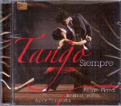 TANGO SIEMPRE :  TANGO SIEMPRE  (ARC)

mid-price - La formazione Tango Siempre, composta da Pete Rosser (fisarmonica e bandoneon), Ros Stephen (violino), Kylie Davies (basso) e Jonathan Taylor (pianoforte),  considerata il migliore ensemble di tango del Regno Unito. I quattro affiatati musicisti che vantano una ricca esperienza anche in ambito classico, jazz e contemporaneo, hanno dato vita ad un album, Tango Siempre, che fonde le loro diverse abilit insieme ad uno studio approfondito del tango tradizionale, dando vita a nuove sonorit che trasmettono tutto il potere e la vulnerabilit che contraddistinguono questo genere. Tango Siempre propone un programma musicale intenso che spazia tra vari periodi e stili del tango, passando dai classici di Anibal Troilo e Julian Plaza per arrivare al tango nuevo di Astor Piazzolla fino alle nuove composizioni firmate da Pete Rosser.