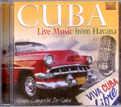 GRUPO CIMARRON DE CUBA :  CUBA - LIVE MUSIC FROM HAVANA  (ARC)

low-price - Cuba - Live Music from Havana propone registrazioni live di canzoni cubane, guajiras e cha cha cha che sono state suonate al Caf Teatro della Havana, a Cuba. I brani di grandi compositori come Daniel de la Osa, Chico Buarque, Pedro Luis Ferrer e molti altri ancora, riprendono vita nelle sentite interpretazioni dei musicisti del Grupo Cimarron de Cuba composto da Arsenio Marcos Gutierrez (chitarra e voce), Pachanga Christ (basso), Toti de Zahara (percussioni), Daniel de la Hosa (tres, percussioni, voce) e David Rubio Lorenzo (voce). Cuba - Live Music from Havana  un album fresco e divertente che ben rappresenta la 'vera alma de Cuba'.