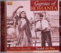 TARAFUL DIN BAIA :  GYPSIES OF ROMANIA - THIS IS THE GYPSY LIFE  (ARC)

La musica gypsy  una colorata combinazione di canzoni popolari e musiche provenienti da varie aree culturali dell'Europa orientale come Romania, Ungheria e Russia. Le composizioni, interpretate dai lautari in luoghi pubblici, descrivono, in stile narrativo, sentimenti comuni a tutti: la tristezza di un genitore per un figlio che lascia la casa, la passione di una donna innamorata, la gioia di un padre per la nascita di un nuovo erede, la tristezza della morte. La band Taraful Din Baia, con la tipica strumentazione che comprende due violini e una fisarmonica, presenta Gypsies of Romania - This is the Gypsy Life, album di musica gypsy proveniente dalla Transilvania e dalla regione di Banat, nell'Europa centrale. Melodie ritmate, allegre ed irresistibili, ma che a volte assumono anche un tono pi romantico e malinconico. Gypsies of Romania - This is the Gypsy Life, con un libretto contenente i testi in lingua originale e la relativa traduzione in inglese,  un album che ben rappresenta l'intensa vita tzigana.