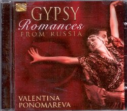 PONOMAREVA VALENTINA :  GYPSY ROMANCES FROM RUSSIA  (ARC)

mid-price - Valentina Ponomareva appartiene al vecchio e potente clan gypsy dei Ponomarev-Erdenkos che ha dato i natali a molti brillanti violinisti compreso suo padre Dmitrii. Fin da bambina Valentina prese lezioni di piano da sua madre Irina, pianista classica, sviluppando per una vera passione per le romanze russe di tradizione gypsy: fu presto evidente che la ragazza aveva una voce straordinaria ed i genitori assecondarono la sua passione iscrivendola al conservatorio, dove studi pianoforte e canto. Terminati gli studi, Valentina venne notata dalla principale orchestra jazz russa, diretta da A. Krall, a cui si un come solista cantando ovunque nella vasta federazione sovietica, per poi formare il Trio Roman con cui raggiunse un enorme successo coronato da apparizioni radio e televisive e tourne all'estero. Non  facile elencare gli innumerevoli riconoscimenti ottenuti dalla Ponomareva nel corso della sua carriera: il suo successo  stato eguagliato da pochi altri vocalisti ed anche ai nostri giorni lei riempie qualsiasi teatro russo che abbia in cartello un suo concerto. Gypsy Romances from Russia propone alcune deliziose romanze russe interpretate dall'appassionata e romantica voce della Ponomareva, accompagnata da chitarre e violini.