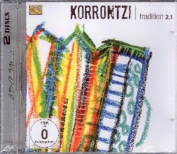 KORRONTZI :  TRADITIONAL 2.1 (cd+dvd)  (ARC)

Korrontzi  una formazione di musicisti baschi fondata nel 2004 da Agus Barandiaran. Traditional 2.1, il loro ultimo album accompagnato da un dvd con le clip dei brani Sardos-K e Aupa Maurizia!, pu essere considerato il punto di partenza per una nuova concezione della musica tradizionale. L'album  un vero caleidoscopio di musiche popolari: flamenco miscelato a fandango, fado, rumorose porrusalda, gioiose kalejira, oltre a melodie provenienti da Sardegna, Zimbabwe, Madagascar, Scozia e Francia. Traditional 2.1  un viaggio sonoro che permette all'ascoltatore di conoscere tante culture musicali che ben riflettono i vari popoli a cui appartengono. Korrontzi non stravolge la tradizione: la rielabora in maniera moderna, la suona con strumenti tradizionali e moderni, si diverte a mescolare varie suggestioni, ma senza mai dimenticare il valore intrinseco che ciascuna melodia ha per il paese d'origine. L'album  arricchito da un prezioso libretto contente interessanti informazioni su ciascun brano presentato.