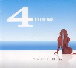 4 TO THE BAR :  YOUR HEART IS TOO SLOW  (BLUE FLAME)

Indubbiamente pionieri della lounge culture, i 4 To The Bar propongono con successo la loro raffinata musica sin dagli inizi degli anni '90. Li contraddistingue l'eleganza e lo stile della loro lounge music e del nu-jazz, con sonorit che nel corso degli anni si sono evolute, abbracciando le nuove idee e tendenze dance del XXI secolo: musiche mai banali perfette come colonna sonora di una festa di gran classe o per un romantico tete-a-tete. Your Heart is Too Slow  la musica ideale del jet-set cosmopolita che affolla i pi quotati locali dalla Costa Azzurra a Ibiza, da San Pietroburgo a Parigi: una fresca brezza musicale con un groove naturale, sonorit uniche ed inedite alchimie arricchite dalla voce di Miriam Skroban che regala al cd momenti spensierati e sognanti. I 4 To The Bar sono musicisti di altissimo profilo internazionale che suonano con fantasia, perizia e passione ed il risultato  evidente nel loro quinto e nuovo album Your Heart is Too Slow, un disco perfetto per qualsiasi momento buono della tua giornata, o per far risplendere nuovamente il sole in una giornata buia.