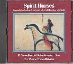 NAKAI / DEMARS :  SPIRIT HORSES  (CANYON)

La fusione di elementi classici, etnici e jazz che si esprime attraverso il profondo suono del flauto d nuova vita alle tradizionali melodie dagli americani nativi: Spirit Horses racchiude brani di James DeMars per flauto tradizionale ed orchestra da camera oltre al brano Shaman's Call scritto ed interpretato dal solo flauto di Carlos Nakai, divenuto ormai un vero classico della tradizione dei Nativi americani.