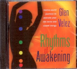 VELEZ GLEN :  RHYTHMS OF AWAKENING - TWELVE SOUND JOURNEYS TO ACTIVATE YOUR LIFE FORCE AND SEXUAL ENERGY  (SOUNDS TRUE)

All'interno di ogni persona c' una forza primordiale sopita situata alla base della spina dorsale: l'energia creativa Kundalini. In Rhythms of Awakening - Twelve Sound Journeys to Activate Your Life Force and Sexual Energy il percussionista Glen Velez, vincitore di un prestigioso Grammy, accompagna l'ascoltatore in un'odissea del ritmo che ha come scopo quello di risvegliare e sfruttare la forza di Kundalini. Concentrandosi sui due chakra pi bassi del corpo, ogni composizione richiama i ritmi e le vibrazioni ideali per revitalizzare l'energia in essi contenuta. In questo modo l'ascoltatore riceve una stimolante e rinvigorente sferzata di energia creativa e sessuale. Con tecniche apprese dalle antiche tradizioni percussive di India, Asia ed Egitto, Rhythms of Awakening - Twelve Sound Journeys to Activate Your Life Force and Sexual Energy  un mix esotico di musica che induce alla trasformazione grazie ai ritmi primordiali di tamburi ed altri strumenti percussivi uniti a suggestive parti vocali.