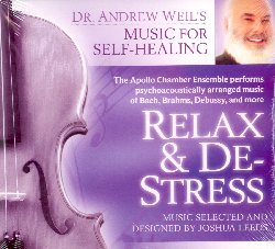 LEEDS JOSHUA / WEIL ANDREW :  RELAX & DE-STRESS  (SOUNDS TRUE)

Leggendari compositori come Ludwig Van Beethoven, Johann Sebastian Bach e Fryderyk Chopin avevano istintivamente capito l'effetto positivo che la musica pu avere sul corpo e sulla mente delle persone. Il dott. Andrew Weil, pioniere della medicina olistica ed autore di libri bestseller, si  unito al sensibile produttore e musicista Joshua Leeds per creare Relax & De-Stress, un nuovo album che, insieme al precedente Deep Calm, promuove la musica classica come fonte di benessere psicofisico. Weil e Leeds propongono una splendida selezione di musiche, appositamente scelte per la loro capacit di ridurre tensioni ed ansie e favorire un piacevole stato di pace interiore. I pluripremiati musicisti della Apollo Chamber Ensemble interpretano i brani sotto la guida attenta di Leeds e Weil e, con eleganti arrangiamenti che enfatizzano le armonie psicoacustiche presenti nelle melodie, questi rinomati musicisti estraggono tutto il potenziale benefico di ogni singola composizione. Con capolavori come Reverie di Claude Debussy o Inverno di Antonio Vivaldi e tanti altri ancora, Relax & De-Stress  la scelta giusta per riprendersi da una dura giornata di lavoro, per prepararsi ad un buon sonno o anche semplicemente per rilassarsi ascoltando alcune delle melodie classiche pi belle al mondo.