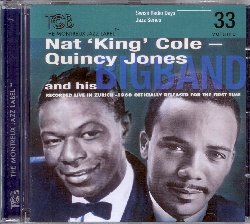 COLE NAT 'KING' / JONES QUINCY :  RADIO DAYS VOL. 33  (TCB - MONTREUX JAZZ)

Swiss Radio Days - Come cantante Nat 'King' Cole aveva una voce che  stata capace di affascinare il pubblico di tutto il mondo facendo di lui uno degli interpreti pi amati del XX secolo. Ma ci che rendeva Cole veramente unico era la sua capacit canora abbinata ad un grande talento nel suonare il pianoforte. Nella primavera del 1960 Quincy Jones port una big band di 18 elementi in Europa per mettere in scena Free and Easy di Harold Arlen: sebbene la critica fu entusiasta, gli incassi si dimostrarono insufficienti a mantenere una formazione cos numerosa e questo determin la chiusura dello spettacolo. Il noto impresario Norman Granz, che aveva gi richiesto Nat 'King' Cole per un concerto a Zurigo nel maggio del 1960, una volta sentito della sfortunata tourne di Jones, decise di invitare anche lui a prendere parte all'evento insieme a Nat 'King' Cole. Radio Days vol. 33  la registrazione live, pubblicata ora per la prima volta, del concerto che ha visto questi due giganti del jazz insieme sul palco, affiancati da una spettacolare big band. Il concerto inizia con Quincy Jones che interpreta standard jazz come Moanin' (Bobby Timmons), Airmail Special (Benny Goodmann/Charlie Christian), oltre a suoi originali tra cui The Midnight Sun Will Never Set, Unforgettable e Madrid. Poi viene il momento magico in cui Nat 'King' Cole si mette al pianoforte e, con il suo trio, interpreta Tea For Two, Laura e On the Sunny Side of the Street, un vero successo, con il pubblico in visibilio! E il viaggio prosegue con i due maestri che si alternano sul palco per interpretare ancora molti grandi classici. Radio Days vol. 33  la registrazione imperdibile di un evento davvero storico.