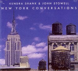 SHANK KENDRA & STOWELL JOHN :  NEW YORK CONVERSATIONS  (TCB - MONTREUX JAZZ)

Bebop Hard and Postbop - La vocalista americana Kendra Shank, nota per la sua splendida voce, e l'eccellente chitarrista jazz John Stowell, ormai uniti in duo da pi di vent'anni, presentano New York Conversations, album in cui i due artisti superano qualsiasi convenzione musicale mettendo in discussione il concetto tradizionale di jazz. La tracklist  molto particolare e prevede la tranquilla bellezza di Blue Skies di Irving Berlin, alcuni originali di Stowell, a volte con i testi di Shank, Songs & Lullabies di Fred Hersch e Norma Winstone, un serie di canzoni folk ed alcuni notevoli esempi di libera improvvisazione. L'atmosfera cambia di continuo: si passa dall'intimismo e dalla tenerezza della ballata alla giocosit swing fino alla suggestiva imprevedibilit della sperimentazione. Stowell suona accordi pianistici e ricche armonie inaspettate su un colorato assortimento di chitarre: elettrica, acustica con le corde d'acciaio, acustica con corde in nylon e fretless (senza tasti). Oltre ad interpretare con profonda intensit i testi dei vari brani, Kendra Shank improvvisa collage stratificati senza parole usando un looper elettronico o altri effetti e trasformandosi, all'occorrenza in una strumentista in interazione organica con Stowell. Nato da un'improvvisa sessione di studio a Manhattan, New York Conversations cattura la sinergia giocosa e colloquiale che lega musicalmente i due artisti da pi di un ventennio.