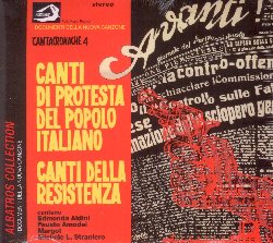 VARIOUS :  CANTACRONACHE 4  (NOTA)

Collettivo di musicisti, poeti ed intellettuali fondato a Torino nel 1957 dal cantautore e musicologo Michele Luciano Straniero e dall'etnomusicologo e compositore Sergio Liberovici, i Cantacronache sono da molti considerati i pionieri del cantautorato impegnato italiano. Tra gli autori spiccano Italo Calvino, Franco Fortini, Umberto Eco e Gianni Rodari; nel ruolo di musicisti e compositori hanno dato il loro apporto Sergio Liberovici, Fausto Amodei, oltre a Valentino Bucchi e Fiorenzo Carpi; come interpreti invece si sono distinti Pietro Buttarelli, Franca di Rienzo, Edmonda Aldini, Glauco Mauri, solo per citarne alcuni. Cantacronache 4, originariamente pubblicato da Albatros su vinile nel 1959 e oggi ristampato su cd, propone una carrellata di canzoni tra cui Amore ribelle, Inno della rivolta, La ninna nanna della guerra, Canta di Matteotti, Portiamo l'Italia nel cuore e tante altre ancora.