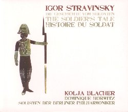 STRAWINSKY IGOR :  DIE GESCHICHTE VOM SOLDATEN  (PHIL.HARMONIE)

Con grande entusiasmo il compositore russo Igor Strawinsky (1882-1971) nel 1916 lesse Die Geschichte vom Soldaten (La storia del soldato) appartenente alla raccolta di fiabe popolari russe di Alexander Afanas'ev: insieme al librettista Charles Ferdinand Ramuz, il compositore russo rende la favola una pietra miliare del moderno teatro musicale. Die Geschichte vom Soldaten opera composta da Strawinsky nel 1918 con il libretto in francese curato da Ramuz trae dunque spunto da una poesia popolare russa, ma simili protagonisti sono presenti anche in altre culture come ad esempio la figura del Dottor Faust presente nella cultura popolare tedesca, ripresa dall'opera teatrale di Christopher Marlowe che a sua volta ispir il celeberrimo Faust di Johann Wolfgang von Goethe. Un soldato cammina per la strada del suo paese natale e stringe un patto con il diavolo: egli vende a Mefisto il suo violino in cambio di un libro di magia grazie al quale vuole diventare ricco. In effetti il soldato si arricchisce, ma la ricchezza non lo rende felice poich chi ha fatto un patto con il diavolo, non pu amare, n legarsi a qualcuno. La musica non rispecchia il testo, cerca piuttosto di chiarire e svelare delle situazioni come il vagabondaggio o l'incontro con il diavolo. Gli elementi ritmici come la marcia, il tango, il walzer ed il ragtime sono preponderanti insieme a suggestioni appartenenti alla musica popolare. Registrato tra il 4 ed il 9 dicembre del 2009 a Berlino Die Geschichte vom Soldaten  magnificamente interpretato da Kolja Blacher (violino), Dominique Horwitz (voce) insieme ai Solisti della Berliner Philharmoniker. Best seller.