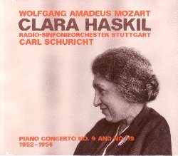 HASKIL CLARA :  PIANO CONCERTO NO. 9 AND NO. 19  (PHIL.HARMONIE)

Clara Haskil, nata a Bucarest nel 1895 da una famiglia ebrea sefardita, tenne il suo primo concerto a soli 9 anni: oggi  ritenuta una delle pi grandi interpreti dell'opera di Wolfgang Amadeus Mozart. Dopo aver iniziato gli studi musicali a Bucarest, Clara Haskil continua la sua educazione musicale a Vienna sotto la guida di Richard Robert e poi al conservatorio di Parigi con Alfred Cortot e a soli 14 anni riceve il prestigioso 'Grand Prix'. L'apice del successo la Haskil lo vive nel secondo dopoguerra, quando collabora con grandi musicisti come George Enescu, Pablo Casals, Leopold Stokowski ed Eugene Ysaye. Negli anni '50 diventa molto famosa, forse la pianista pi apprezzata di tutta Europa. Nel 1956 intraprende una fortunata tourne negli Stati uniti e solo quattro anni dopo si spegne a Bruxelles. Piano Concerto No. 9 and No. 19 propone la splendida interpretazione dei due concerti mozartiani della Haskil affiancata dalla Radio Symphonieorchester di Stoccarda diretta da Carl Schuricht. Piano Concerto No. 9 and No. 19  un viaggio nell'universo musicale di una donna che viene ritenuta una delle pi grandi pianiste al mondo.