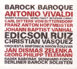 VARIOUS :  BAROCK BAROQUE - KLASSIK AUS BERLIN!  (PHIL.HARMONIE)

Il triplo album Barock Baroque - Klassik aus Berlin!, della serie di casa Phil-Harmonie Klassik aus Berlin!, propone un viaggio nella musica barocca in compagnia di alcuni interpreti d'eccezione. Nel primo volume Antonio Vivaldi Concerti (PHIL 6003), la pluripremiata formazione Berliner Baroque Solisten, diretta da Rainer Kussmaul, interpreta alcuni indimenticabili capolavori di Antonio Vivaldi: Le quattro stagioni con Kussmaul al violino, il Concerto per oboe e violino Rv 548, Concerto per violoncello Rv 424 e Concerto per viola d'amore Rv 397. Il secondo volume, Von Dittersdorf/Hoffmeister/Vanhal (PHIL 6008) vede protagonista il panorama musicale venezuelano con alcuni dei suoi migliori interpreti ossia il celebre contrabbassista Edicson Ruiz, il direttore Christian Vasquez e l'Orchestra Sinfonica Simon Bolivar, tutti impegnati nell'interpretazione di alcune opere dei compositori Carl Ditters von Dittersdorf (1739-1799), Franz Anton Hoffmeister (1754-1812) e Jan Krtitel Vanhal (1739-1813). Il terzo volume del cofanetto, Jan Dimas Zelenka / George Phillip Telemann (PHIL 6018), interpretato dai Berliner Baroque Solisten insieme al direttore e violinisa Bernhard Forck, Radek Baborak (corno), Andrej Zust (corno) e Raimar Orlovsky (violino), propone melodie che sembrano un'allegoria sonora della futilit, proprio come il trascorrere del tempo. In questo album emerge l'attenzione tutta barocca nei confronti degli aspetti negativi di piaceri terreni che vengono considerati  frutto della sterile vanit. Barock Baroque - Klassik aus Berlin  un'interessante immersione nella musica barocca, alla riscoperta di alcuni dei suoi migliori esponenti.