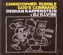 RUMBLE CHRISTOPHER, KAPPENSTEIN DEMIAN + DJ ILLVIBE :  GOD'S COMMAND  (JAZZWERKSTATT)

Disponibile anche in vinile, casa Jazzwerkstatt propone God's Command, album che vede la collaborazione di Christopher Rumble, Demian Kappenstein e Dj Illvibe. Mi chiamo Christopher Rumble. Dai primi anni '80 vivo nella comunit di Burgstall, in estate ci sono insetti fastidiosi e in inverno i roditori. Nascosto tra i boschi c' una casa di vetro nella cui sala della musica mi imbatto in cianfrusaglie di ogni tipo. Sul mio cavallo bianco vago per i mercatini delle pulci. Ci trovo sempre vinili: fusion polacca, i grooves infiniti di Yokomono, l'elettronica antica di Tom Dissevelt, Pandi Omkarnath Thakur, Peter Kowald, il canto degli uccelli, esplosioni e mathcore. E' una vergogna che i dischi si rompano molto velocemente, mi ritiro e costruisco loop machines fatte di legno. C' un gran discutere, mi sento malinconico e suono la faderboard, mi piace esibirmi in negozi di hi-fi e viaggiare in India e Miami. Mi interesso di storie di cavalieri e scimmie. Non provo alcun interesse per le classifiche (Christopher Rumble).