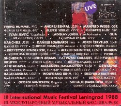 PENDERECKI KRZYSZTOF / ADAMS JOHN / RIHM WOLFGANG :  III INTERNATIONALE MUSIC FESTIVAL LENINGRAD 1988  (COL-LEGNO)

