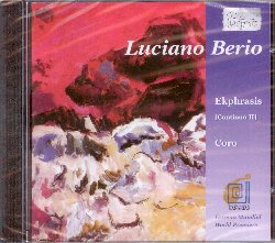 BERIO LUCIANO :  EKPHRASIS / CORO  (COL-LEGNO)

I noti architetti americani Louis Sullivan, Frank Lloyd Wright e Mies van der Rohe sono al centro dell'attenzione della composizione Ekphrasis (Continuo II) di Luciano Berio, anche se il musicista originariamente non aveva questa intenzione. Berio stesso dichiar che quando stavo lavorando all'opera, non era mia intenzione comporre una metafora dell'architettura o scrivere un omaggio ai famosi architetti di Chicago, n mi riferivo direttamente alle divertenti e solide costruzioni di Renzo Piano. Tuttavia mentre il lavoro procedeva mi resi conto che questo era ci che stava accadendo. Berio non voleva seguire un formale percorso architettonico, ma voleva creare un paesaggio sonoro che cambiasse continuamente composto da una griglia di schemi ricorrenti. In Coro invece Berio si concentra sulla musica popolare, analizzando le tecniche di varie culture, fondendole insieme, ma senza mai riferirsi a nessuna canzone in particolare. Ekphrasis / Coro di casa Col-Legno propone una splendida interpretazione dell'opera di Berio che per l'occasione  affiancato dal coro della radio bavarese e dalla Radio Sinfonie Orchestra di Francoforte.