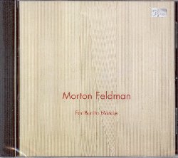 FELDMAN MORTON :  FOR BUNITA MARCUS  (COL-LEGNO)

Feldman compose For Bunita Marcus nel 1985 e di essa raccont che  legata a doppio filo alla morte di sua madre ed al pensiero di una morta lenta. Feldman dice che voleva rendere immortale la sua opera e per realizzare il suo intento ha utilizzato una particolare tecnica compositiva. For Bunita Marcus, opera dedicata all'amica compositrice americana, dura pi di un'ora ed  caratterizzata da motivi delicati ma pulsanti che appaiono e si ripetono di continuo, dando l'illusione di dilatare il tempo rimasto a disposizione. Non ci sono sussulti e neanche gli ultimi sentimenti di rabbia di un moribondo, quanto un lento ma inesorabile scivolare lontano dalla realt. Marcus Hinterhauser propone una straordinaria interpretazione di For Bunita Marcus, un'esecuzione concentrata, attenta ed intensa, capace di trasformare anche le pi piccole emozioni in una sorta di tensione rilassata che riempie tutti i toni e le pause.