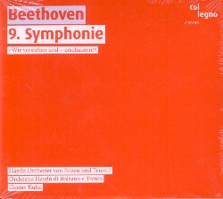 VAN BEETHOVEN LUDWIG :  SYMPHONY 9  (COL-LEGNO)

La Sinfonia n 9 del grande musicista tedesco non solo riflette la produzione sinfonica del classicismo viennese, ma anche oggi, circa 200 anni dopo, risulta ancora essere moderna e rivoluzionaria. E proprio questa qualit risulta evidente nell'interpretazione dell'Orchestra Haydn di Bolzano e Trento diretta da Gustav Kuhn. Le circostanze emotive della musica si lasciano rappresentare con strumenti moderni tanto quanto con l'interpretazione filologica delle partiture dice Gustav Kuhn e prosegue la gioia, l'innocenza, la seriet, la tenerezza, non  la fine del mondo se le esprimo con corde di budello o acciaio o in qualche altro modo. Naturalmente egli segue anche le intuizioni della musicologia: nemmeno una nota viene risparmiata, si ascoltano tutte le ripetizioni nello scherzo come anche il secondo fagotto che nel finale, con un effetto straordinario, interpreta il contrappunto al tema centrale. L'Orchestra Haydn, che prende il nome dal famoso compositore austriaco Franz Joseph Haydn,  nata nel 1960 ed  ha preso parte a prestigiosi festival, esibendosi in Europa e in America e Giappone. In Symphony 9 di casa Col-Legno la formazione ed il suo direttore offrono agli ascoltatori un'interpretazione straordinaria dell'ultima sinfonia di Beethoven, composta quando era completamente sordo, il cui spartito  stato dichiarato dall'Unesco Memoria del mondo.