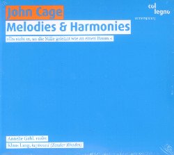 CAGE JOHN :  MELODIES & HARMONIES  (COL-LEGNO)

Non si pu certo dire che nella sua vita artistica John Cage abbia mai cercato di compiacere gli ascoltatori o la critica. Per questo motivo c' da stupirsi nell'ascoltare i ritratti melodiosi ed armoniosi che Annelie Gahl e Klaus Lang presentano nell'album Melodies & Harmonies. Lang, esperto organista e rinomato compositore, interpreta i pezzi del compositore americano per la prima volta utilizzando un Fender Rhodes. Gahl, poliedrica interprete esperta in musica antica e moderna, suona il violino senza vibrato e mettendo pochissimo peso sull'arco, come le indicazioni di Cage dicono di fare. Il materiale musicale delle Six Melodies (1950) e delle Thirteen Harmonies (1985) affonda le radici nel XVIII secolo e comprende opere corali, inni e canzoni congregazionali della chiesa protestante della East Coast americana. Cage adatt e framment questi pezzi, trattandoli come progetti singoli ed indipendenti l'uno dall'altro. L'album Melodies & Harmonies raccoglie tutte le melodie e le armonie composte da John Cage ed  dotato di un libretto contenente note informative, in inglese e tedesco, sulle opere proposte, oltre ad un piacevole intervento di Heinz Janisch, autore di libri per bambini che ha creato 15 brevi episodi che raccontano l'inimitabile approccio di John Cage alla musica.