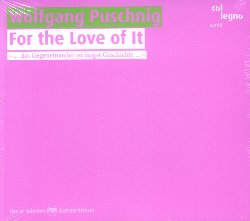 PUSCHNIG WOLFGANG :  FOR THE LOVE OF IT  (COL-LEGNO)

Nato nel 1956 a Klagenfurt, Austria, Wolfgang Puschnig si trasfer� nella met� degli anni '70 a Vienna dove studi� sassofono e flauto al conservatorio statale e gi� nel 1977 era membro della Vienna Art Orchestra dove rimase fino al 1989, quando decise di dedicarsi alla carriera solistica. For the Love of It � la registrazione live del concerto che Puschnig tenne alla Wiener Konzerthaus, con una prestigiosa formazione che oltre a lui comprendeva Mark Feldman (violino), Bernarda Fink (mezzo soprano), Mike Richmond (contrabbasso) ed i Vienna Flautists (flauti). Puschnig appare all'ascoltatore come un viaggiatore di ritorno da terre musicali lontane, pronto ad accompagnarlo con le sue melodie alla scoperta di dimenticate zone di confine. La musica di For the Love of It forma un ponte tra folk e jazz, creando una forte tensione tra quella che � la tradizione musicale e lo spirito indipendente della composizione libera. La musica del compositore tedesco � molto variegata: in alcune tratti potrebbe essere la colonna sonora di scene cinematografiche ambientate in una grande citt�, mentre in altri evoca immagini bucoliche quasi strappalacrime. For the Love of It comunica il senso di un legame emotivo che molte persone, a prescindere da istruzione o patriottismo locale, sono in grado di capire e sentire, ma che pu� essere espresso solo dalla musica.