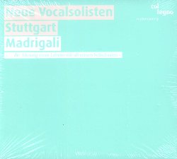 NEUE VOCALSOLISTEN STUTTGART :  MADRIGALI  (COL-LEGNO)

Nel corso della sua carriera l'ensemble di musica da camera Neue Vocalsolisten Stuttgart si  dedicato soprattutto a due generi musicali: musica vocale da camera da teatro e madrigale. In collaborazione con alcuni compositori, l'ensemble  riuscito a trasferire l'elemento storico del madrigale nell'universo musicale contemporaneo. Negli anni i cantanti della formazione tedesca hanno continuamente ampliato il loro repertorio altamente specializzato, commissionando composizioni e, cos facendo, hanno riportato in vita un intero genere musicale estremamente longevo. I quattro madrigali contenuti nell'album Madrigali, scritti da Johann Schoellhorn, Jos M. Sanchez-Verd, Andreas Dohmen e Clemens Gadenstaetter, dimostrano come le parti per solisti, la musica da camera, l'intensit e l'elevata drammaticit del madrigale si adattino perfettamente all'ensemble. Ascoltando Madrigali si prova sulla propria pelle come la reinterpretazione di una forma storica possa guidare alla scoperta di nuovi ed interessanti regni musicali.