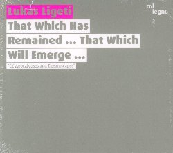 LIGETI LUKAS :  THAT WHICH HAS REMAINED... THAT WHICH WILL EMERGE...  (COL-LEGNO)

Musica come meta-memoria. Nel 2015, quando era un artista fisso del Polin Museum di Varsavia, il rinomato percussionista e compositore Lukas Ligeti ha creato l'originalissimo documento sonoro e vocale proposto nel disco That Which Has Remained... That Which Will Emerge. La storia degli ebrei polacchi custodita nel museo, ha portato Ligeti a ripensare alle sue stesse origini ungheresi-ebraiche. L'artista ha cos deciso di intervistare molte persone con un'et compresa tra i 20 ed i 98 anni per parlare con loro della vita da ebreo a Varsavia. A tutte queste persone venne anche chiesto di cantare delle canzoni. Attraverso delle cuffie questi ricordi sono stati trasmessi in forma di parole, ritmi e melodie ai musicisiti Pawel Szamburski (clarinetto), Patryk Zakrocki (violino, viola, mbira), Mikolaj Palosz (violoncello) Wojtek Kurek (batteria, sintetizzatore) ed al soprano Barbara Kinga Majewska. Agli artisti  stato chiesto di rispondere istintivamente a cosa sentivano, continuando il racconto attraverso i propri strumenti. Il risultato di questo interessante esperimento  That Which Has Remained... That Which Will Emerge, un disco intenso ed appassionato che si pone a met strada tra una performance artistica ed un concerto.