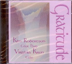 ROBERTSON KIM / KRON VIRGINIA :  GRATITUDE  (INVINCIBLE)

Kim Robertson  una compositrice ed arpista che ha il grande merito di aver ampliato i confini  del suo strumento attraverso una grande creativit, un virtuosismo straordinario, un profondo senso della melodia ed un enorme rispetto per la tradizione. Insieme a Virginia Kron, eccellente violoncellista di formazione classica, Kim Robertson presenta Gratitude, album che propone temi romantici e suoi originali, in cui le note dell'arpa e del violoncello danno vita a paesaggi musicali che trasmettono una pace quasi celestiale. Gratitude  da molti ritenuto uno dei pi bei lavori strumentali dell'arpista, un album caratterizzato da un'eleganza sofisticata che richiama epoche passate e che trasporta chi ascolta all'interno di corti lussuose o in mondi irreali governati dalla fantasia.