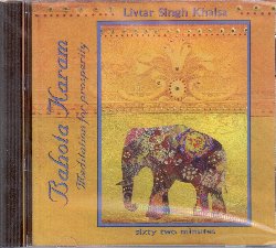 SINGH LIVTAR :  BAHOTA KARAM - MEDITATION FOR PROSPERITY  (INVINCIBLE)

L'album Bahota Karam - Meditation for Prosperity propone il mantra Bahota Karam, un canto che ha il potere di creare prosperit ed armonia. Con le suggestive melodie della chitarra a 12 corde di Livtar Singh Khalsa e la sua voce ammaliante, l'album di casa Invincible pu essere utilizzato per accompagnare la meditazione o come sottofondo per rendere ogni momento della vita pi luminoso e spirituale. Livtar Singh Khalsa  un interprete e compositore di musica devozionale molto ispirato dalle cui creazioni emerge la sua devozione di Khalsa, ossia di Sikh che ha preso parte ad una particolare cerimonia di battesimo che ha riconosciuto la sua totale dedizione alla fede. Con una durata di 62 minuti, Bahota Karam - Meditation for Prosperity, composto da una sola lunga traccia, ha la durata ideale consigliata da Yogi Bhajan per la meditazione.