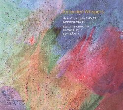 CHOLET JEAN-CHRISTOPHE / MICHEL MATTHIEU :  EXTENDED WHISPERS  (NEUKLANG)

Il duo svizzero formato da Jean-Christophe Cholet (pianoforte) e Matthieu Michel (tromba, flicorno) presenta il suo ultimo album intitolato Extended Whispers, splendido disco che vede come ospiti Didier Ithursarry (fisarmonica), Ramon Lopez (batteria) e Heiri Kanzig (basso). Alla ricerca di semplicit, completezza e melodie originali, il polimorfo duo assume all'interno della registrazione sempre nuove forme: come nel precedente album, il line-up varia tra duo, trio, quartetto e quintetto. Ciascun interprete ha un ruolo importante ed  anche allo stesso tempo compositore. Extended Whispers  un disco intenso ed ascoltandolo si viene immersi in un mondo di emozioni e potenti vibrazioni. Jean-Christophe Cholet  una delle figure di spicco della musica improvvisata francese. Nonostante la sua preparazione classica, Cholet crea opere poliedriche, ma sempre caratterizzate dal continuo superamento di limiti e barriere di genere. Membro da 15 anni della famosa Vienna Art Orchestra di Mathias Ruegg, Matthieu Michel  uno dei musicisti pi richiesti d'Europa. Con uno stile unico ed un sesto senso per la melodia, con le sue opere Michel trasporta gli ascoltatori in un universo musicale originale ed ammaliante.