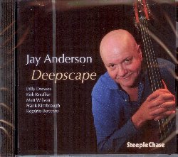 ANDERSON JAY :  DEEPSCAPE  (STEEPLECHASE)

Il bassista, compositore ed insegnante californiano Jay Anderson  cos richiesto che  difficile trovare qualche grande artista che non lo abbia avuto nella sua band per concerti o registrazioni. Nell'album Deepscape, la novantaduesima registrazione del musicista californiano per casa Steeplechase, Anderson che suona il contrabasso e, nel terzo brano, anche le campane tibetane, si presenta nelle vesti di leader e solista. Con lui sul palco si alternano ottimi musicisti che sono Billy Drewes (sax soprano e alto, clarinetto basso), Kirk Knuffke (cornetta), Matt Wilson (batteria), Frank Kimbrough (harmonium ) e Rogerio Boccato (pecussioni). Deepscape propone  11 tracce, tra cui 2 originali del bassista oltre a Shades of Jazz e Southern Smiles di Keith Jarrett, Rothko Chapel (5th Movement) di Morton Feldman, And So It Goes di Billy Joel, Time to the Barracudas di Gil Evans ed altri ancora, pezzi tra loro molto diversi, ma accomunati dalla risonanza profonda di un contrabasso senza eguali. Ha scritto John S. Wilson sul New York Times: Il signor Anderson ha un senso della melodia che in modo efficace d forma ai suoi assolo ed aggiunge tocchi sottili ai suoi accompagnamenti.