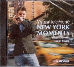 PRENE' YVONNICK :  NEW YORK MOMENTS  (STEEPLECHASE)

La scena jazz newyorkese ha dato il benvenuto a Yvonnick Pren, giovane e talentuoso musicista/compositore originario di Parigi. Pren suona professionalmente l'armonica a bocca da quando era un adolescente ed una volta cresciuto ha studiato musica alla Sorbona, dove si  laureato nel 2011, per poi approfondire la sua conoscenza della musica al City College di New York ed alla Columbia University. Il suo album di debutto su Steeplechase, Jour de Fete,  stato accolto entusiasticamente da pubblico e critica e di esso ha scritto Dan Bilawsky su AAJ:  Jour de Fete segna il debutto di Pren ed  un'ottima vetrina per la sua scrittura e interpretazione. Le melodie classiche sono disseminate in tutto il programma, ma la parte da leone la fa il materiale uscito dalla penna di Pren. Anche nel suo nuovo album, New York Moments, l'artista propone un programma fatto di suoi originali a cui ha aggiunto gli intramontabili Milestones di Miles Davis e Very Early di Bill Evans oltre a Air on a Sunny String del tastierista Brian Charette. Con Pren all'armonica, Brian Charette all'organo Hammond B3 e Jordan Young alla batteria, New York Moments  la riconferma che  nata una nuova stella dell'armonica.