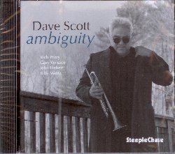 SCOTT DAVE :  AMBIGUITY  (STEEPLECHASE)

Dave Scott  un pluripremiato trombettista e compositore americano con una vasta esperienza professionale che lo ha portato a collaborare con alcuni dei pi grandi artisti jazz al mondo come Gerry Mulligan, Tom Harrell, Clark Terry e Kim Richmond. Scott ha iniziato il suo percorso artistico a Los Angeles, dopo essersi laureato alla University of Southern California. La sua propensione per la formazione quintetto era evidente gi nei primi anni della sua carriera. Ambiguity, ultimo progetto del talentuoso trombettista,  stato interpretato dal Dave Scott Quintet, formazione che il trombettista ha fondato nel 2000 quando si  trasferito a New York. Guidati dal loro leader alla tromba ed uniti da una profonda sintonia, Rich Perry (sax tenore), Gary Versace (pianoforte), John Herbert (basso) e Billy Mintz (batteria) interpretano con raffinatezza e grande abilit tecnica sei originali di Dave Scott. Il risultato finale  un disco in cui ciascun musicista trova il suo giusto spazio, garantendo all'ascoltatore una performance di grande equilibrio ed intensit.