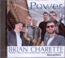 CHARETTE BRIAN :  POWER FROM THE AIR  (STEEPLECHASE)

Nel recensire il secondo album di Brian Charette con il suo sestetto, The Questions That Drive Us, Aaron Cohen di DownBeat ha osservato: L'organista Brian Charette potrebbe non sapere come attenersi ad una qualche routine. Forse  cos, ma Charette sa certamente come mantenere in vita la grande tradizione del suo sestetto. Considerato una delle voci pi interessanti del jazz moderno, con all'attivo collaborazioni con grandi artisti come Joni Mitchell, Chaka Khan, Paul Simon e molti altri ancora, Charette approccia il suo strumento con grande creativit. Insieme alla sua formazione composta da Itai Kriss (flauto), Mike Dirubbo (sax alto), Kenny Brooks (sax tenore), Karel Ruzicka (clarinetto basso) e Brian Fishler (batteria), Charette (Hammond B3) presenta Power from the Air, disco che riconferma la straordinaria bravura di questa formazione. Con tutti originali dell'organista, tranne Harlem Nocturne  di Earle Hagan e Cherokee di Ray Noble, Power from the Air  un'esperienza sonora potente e molto intrigante.