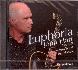 HART JOHN :  EUPHORIA  (STEEPLECHASE)

Il chitarrista e compositore John Hart si  imposto sulla scena musicale jazz grazie al suo fraseggio elegantemente sfumato ed al suo stile chiaro e fluido che caratterizzano anche il suo ultimo disco intitolato Euphoria. Insieme a Jim Ridl al pianoforte, Martin Wind al basso e Tim Horner alla batteria, Hart propone splendide interpretazioni di quattro suoi originali oltre a Pannonica (Thelonious Monk), I Didn't Know What Time It Was (Richard Rodgers), Out of Nowhere di Johnny Green, Lover Man (Ram Ramirez), Body and Soul (Johnny Green) e With a Song in My Heart (Richard Rodgers). Euphoria, la prima registrazione di Hart in quartetto con chitarra e pianoforte,  un'ulteriore conferma del talento di un artista di cui il critico Scott Yanow della rivista Downbeat ha scritto: Il chitarrista John Hart, celebre sideman noto per il suo lavoro con Jack McDuff, ha sempre avuto un suono attraente ed uno stile creativo che rientra nel moderno mainstream del jazz.