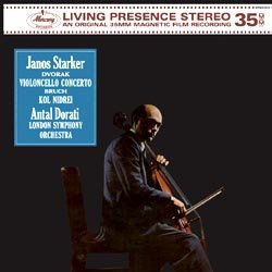 STARKER JANOS / DORATI ANTAL / LONDON SYMPHONY ORCHESTRA :  ANTONIN DVORAK: VIOLONCELLO CONCERTO / MAX bRUCH: KOL NIDREI  (SPEAKERS CORNER)

(Mercury SR 90303) Antonin Dvorak: Concerto for Cello and Orchestra in B Minor, op. 104; Max Bruch: Kol Nidrei, op. 47 - Janos Starker (vc) and the London Symphony Orchestra conducted by Antal Dorati - Registrato nel luglio del 1962 al Wembley Town Hall di Londra da C.R. Fine e Robert Eberenz. Prodotto da Wilma Cozart. Gi molto apprezzato per la sua straordinaria interpretazione delle Suites per violoncello di Johann Sebastian Bach, il violoncellista Janos Starker si cimenta in questa pubblicazione con il Concerto per violoncello del virtuoso compositore ungherese Antonin Dvorak (1841-1904). Starker affronta l'opera con incredibile sicurezza: le difficolt tecniche incontrate da alcuni suoi colleghi alle prese con questa complessa esecuzione, non sembrano coglierlo impreparato. La purezza tonale, anche nel temuto registro acuto e nelle cadenze,  intatta e questo permette all'ascoltatore di 	concentrarsi interamente sulla magia meditativa della musica. Janos Starker ha trovato dei degni colleghi nei musicisti della London Symphony Orchestra diretti da Antal Dorati. Il direttore e il solista si impegnano in una lettura cameristica delle opere che si distingue per l'intonazione dinamicamente moderata dell'orchestra e il tono snello del violoncello. Sul lato B del disco si trova Kol Nidrei di Max Bruch (1838-1920), eseguito dai musicisti con molto estro e una buona dose di romantica dolcezza che permettono a questo evergreen di godere di una nuova vita.