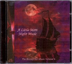 VARIOUS :  A LITTLE MORE NIGHT MUSIC  (NEW WORLD)

A Little More Night Music  una nuova, riuscita, selezione di delicate melodie ambient space, chill out ed elettroniche che trasporta l'ascoltatore nel magico mondo di musicisti come Robert Fox, Claudio Merlini, Divine Matrix, David Wright, Dead Beat Project e molti altri ancora. Melodie da ascoltare a tarda notte, seguendo lo stesso sentiero evocativo del precedente Night Music. A Little More Night Music  un viaggio sonoro capace di regalare all'ascoltatore suggestivi paesaggi musicali, destinati a diventare la sua personale colonna sonora delle ore notturne.