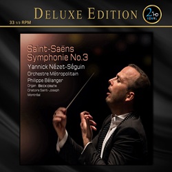 NEZET-SEGUIN YANNICK :  SAINT-SAENS - SYMPHONIE NO. 3 (ORGAN SYMPHONY)  (2xHD)

La celebre Orchestre Metropolitain de Montreal, diretta dal geniale maestro Yannick Nezet-Seguin, vincitore di numerosi Grammy Award, regala all�ascoltatore un�esperienza sonora mozzafiato: un�interpretazione sublime della �Sinfonia No. 3� del compositore, pianista e organista francese Charles Camille Saint-Saens (1835-1921). Il direttore d�orchestra canadese, che � stato anche a capo della New York Metropolitan Opera, della Philadelphia Orchestra, della Rotterdam Philharmonic Orchestra e della London Philharmonic Orchestra, solo per citare alcuni dei prestigiosi traguardi raggiunti da Nezet-Seguin, si � unito all�etichetta audiofila 2xHD per sfruttare la brillante acustica dell�Oratoire Saint-Joseph di Montreal e offrire alla celebre opera del compositore francese la qualit� audio che merita! La grandiosit� della musica, caratterizzata dalle risonanze pi� profonde dell�organo e dai suoni orchestrali pi� sfumati, � catturata con la massima precisione in questa registrazione in cui ogni dettaglio prende vita e ogni emozione diventa palpabile. Il disco �Saint-Saens: Symphonie No. 3 (Organ Symphony)� � una registrazione eccezionale in cui la potenza dell�esecuzione incontra la purezza del suono garantita da un vinile 180 gr., inciso in analogico a 33 giri e masterizzato con cura dal leggendario ingegnere del suono Ren� Laflamme.